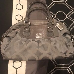 Gray Coach purse satchel